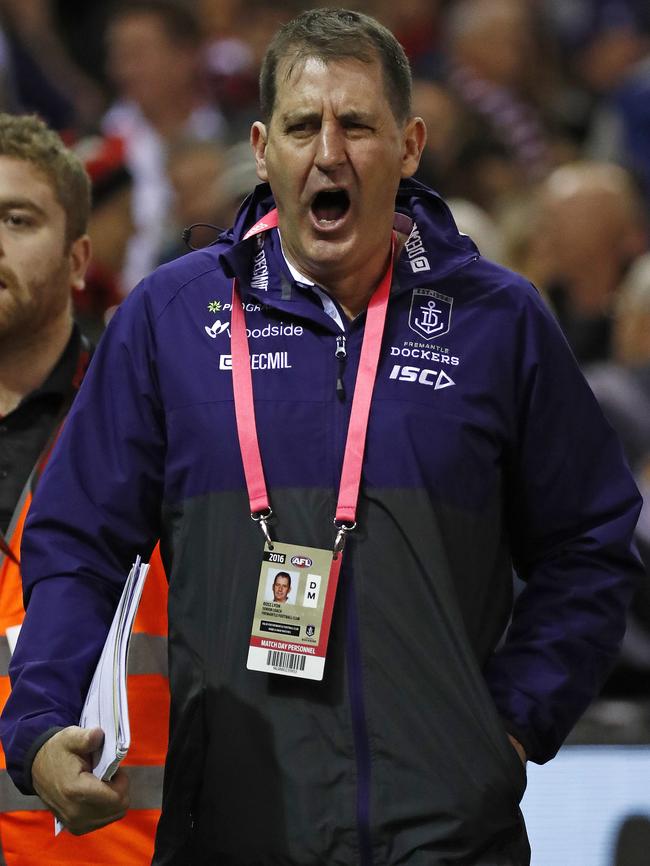 Ross Lyon will hope to lead Fremantle back to the finals. Picture: George Salpigtidis