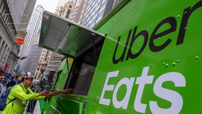 Uber has made a takeover bid for meal delivery group Grubhub. Picture: AFP