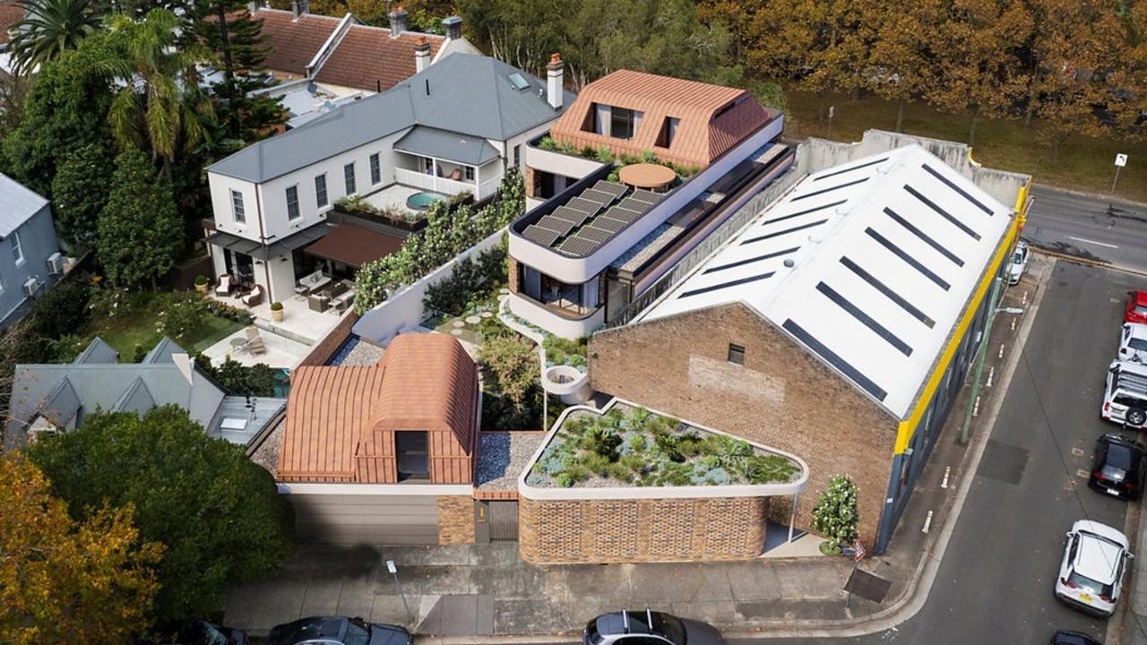 An aerial view showing an artist’s impression of the new-build.