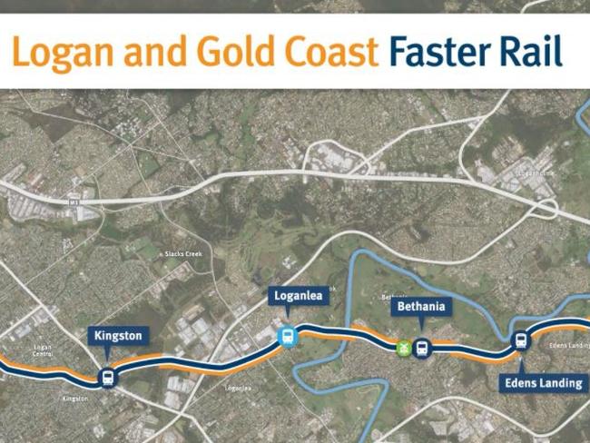 Gold Coast to Brisbane rail line – how the Beenleigh north faster rail will work.