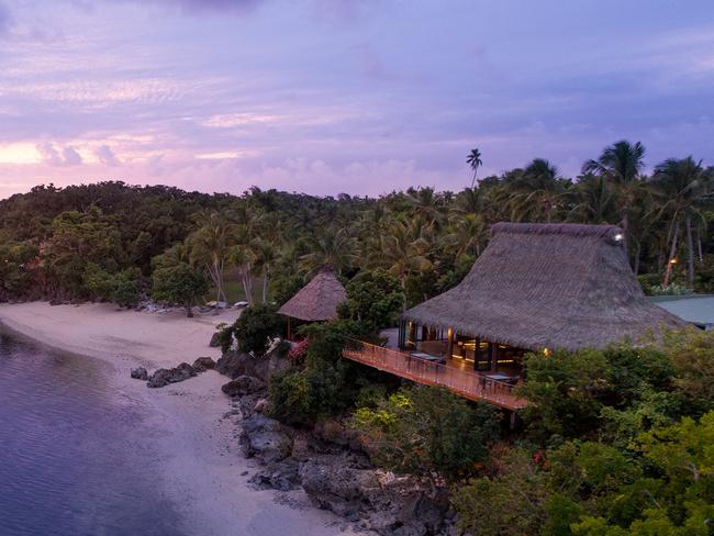 The exclusive Vatuvara Island resort in Fiji, where Prince Harry and Meghan spent the night. Picture: Supplied