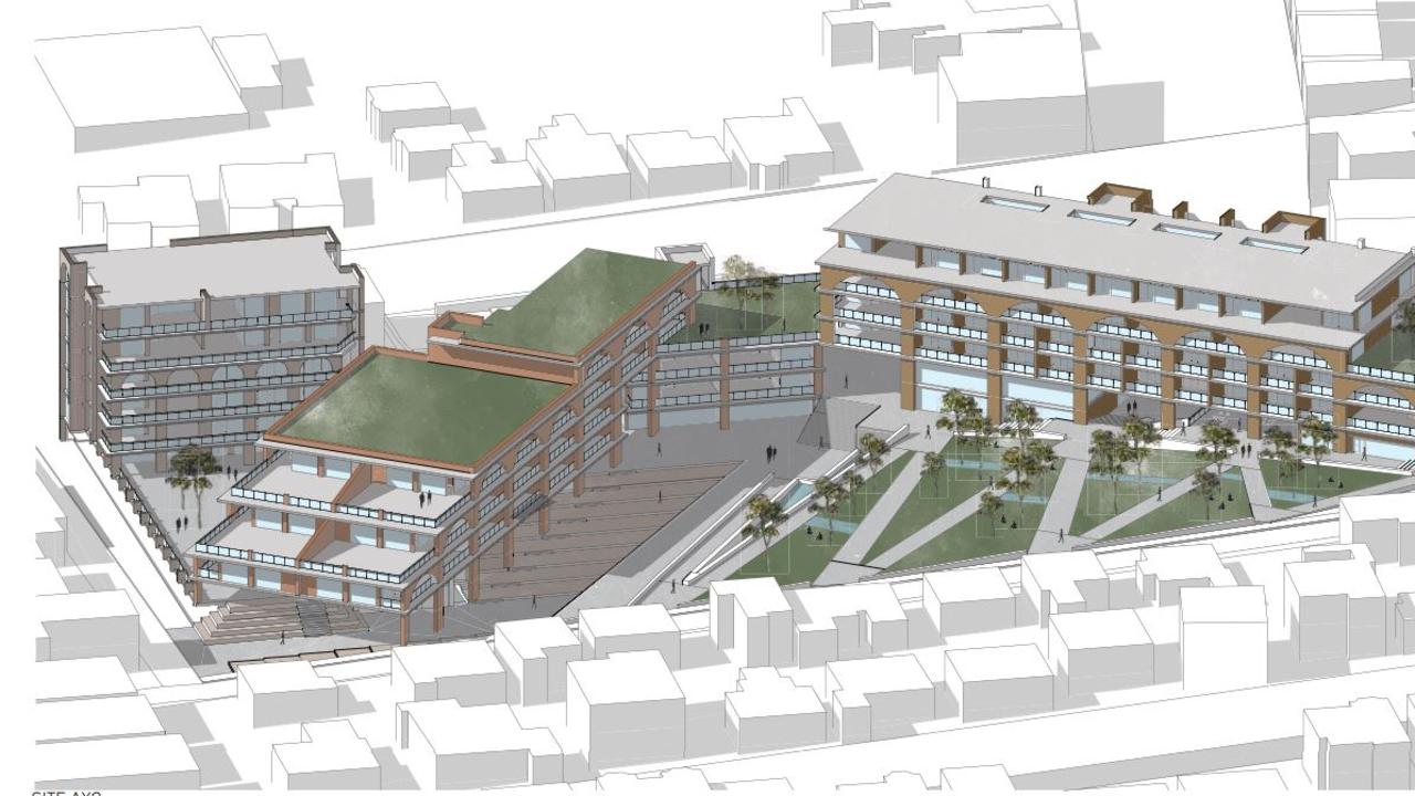 Jack Rose's design for the corner of Arthur and Burnett Street in North Hobart. Jack is studying a bachelor of architecture and built environments at UTAS.