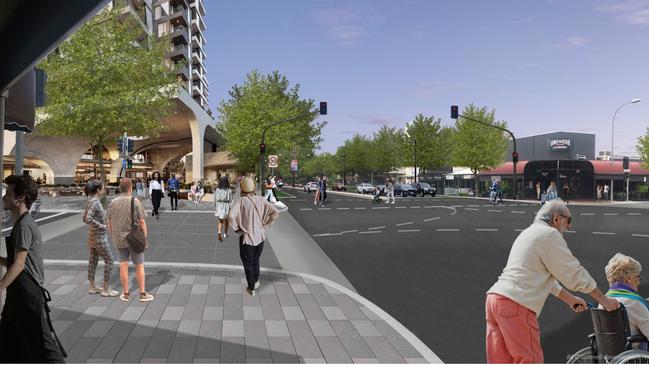 Artist impression of works outside the Eighty Eight O’Connell development. Picture: Adelaide City Council