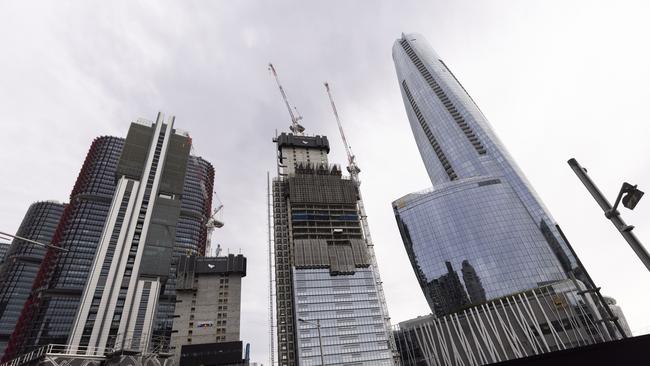 ith more than 800sq m of space, The Penthouse at Barangaroo has 360-degree views of Sydney Harbour, the Blue Mountains and Pacific Ocean. Picture: Getty Images