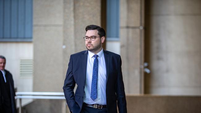 Bruce Lehrmann arrives at the Federal Court in Sydney.