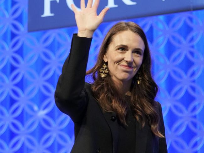 BOSTON, MASSACHUSETTS - DECEMBER 14: The Rt. Hon. Dame Jacinda Ardern, former Prime Minister, New Zealand (2017-2023) appears on stage during 2023 Massachusetts Conference For Women at Boston Convention and Exhibition Center on December 14, 2023 in Boston, Massachusetts. (Photo by Marla Aufmuth/Getty Images for Massachusetts Conference For Women)