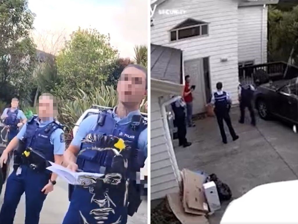 Police turned up at an Auckland dad’s home to search for guns. His firearms licence was suspended after police found his alleged social media “troll” account. Picture: X