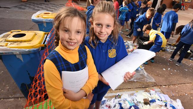 Mentone Primary School empties rubbish bins to prove environmental ...