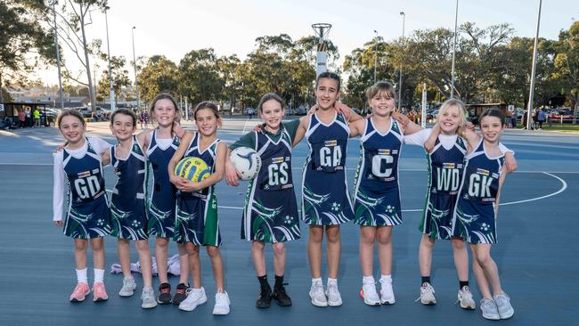 St Mary’s Navy under-11 netball team.