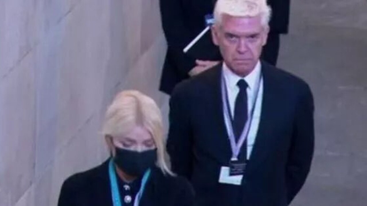 Footage of Phillip Schofield (right) and Holly Willoughby (left) inside Westminster Hall caused controversy.