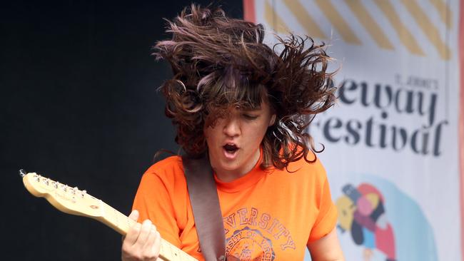 01/02/15, Sydney, N.S.W. Australia Â© Andrew Murray Courtney Barnett preforming at the Laneway Festival, in Rozelle