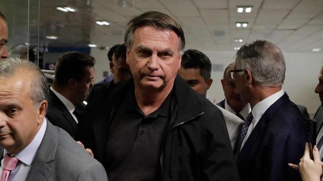 Former president Jair Bolsonaro at the Senate in Brasilia. Picture: AFP