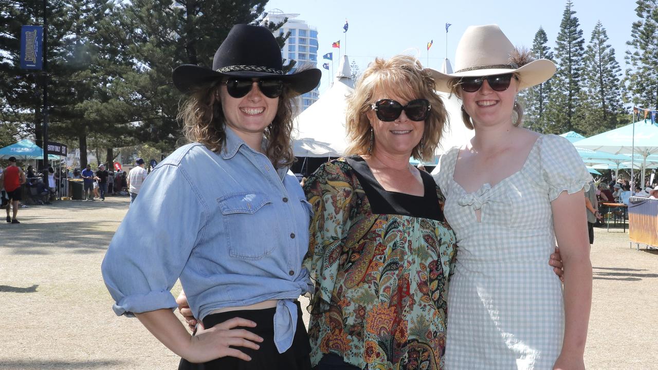 Anna Kneen, Karen Kerber and Rachel Kerber during the 10th Groundwater Country Music Festival. Picture: Regi Varghese