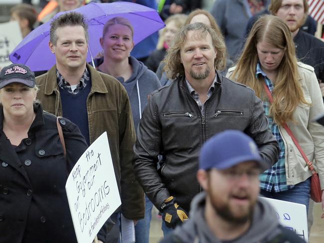 ‘sister Wives Protest In Salt Lake City Utah To Be Polygamous Daily Telegraph 