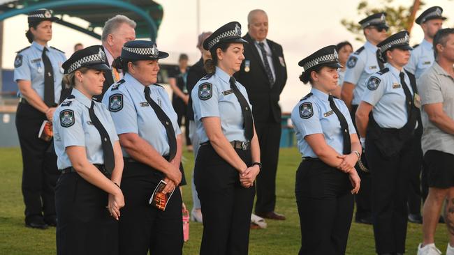 National Police Remembrance Candlelight Vigil 2023 at the Rockpool, Townsville. Picture: Evan Morgan