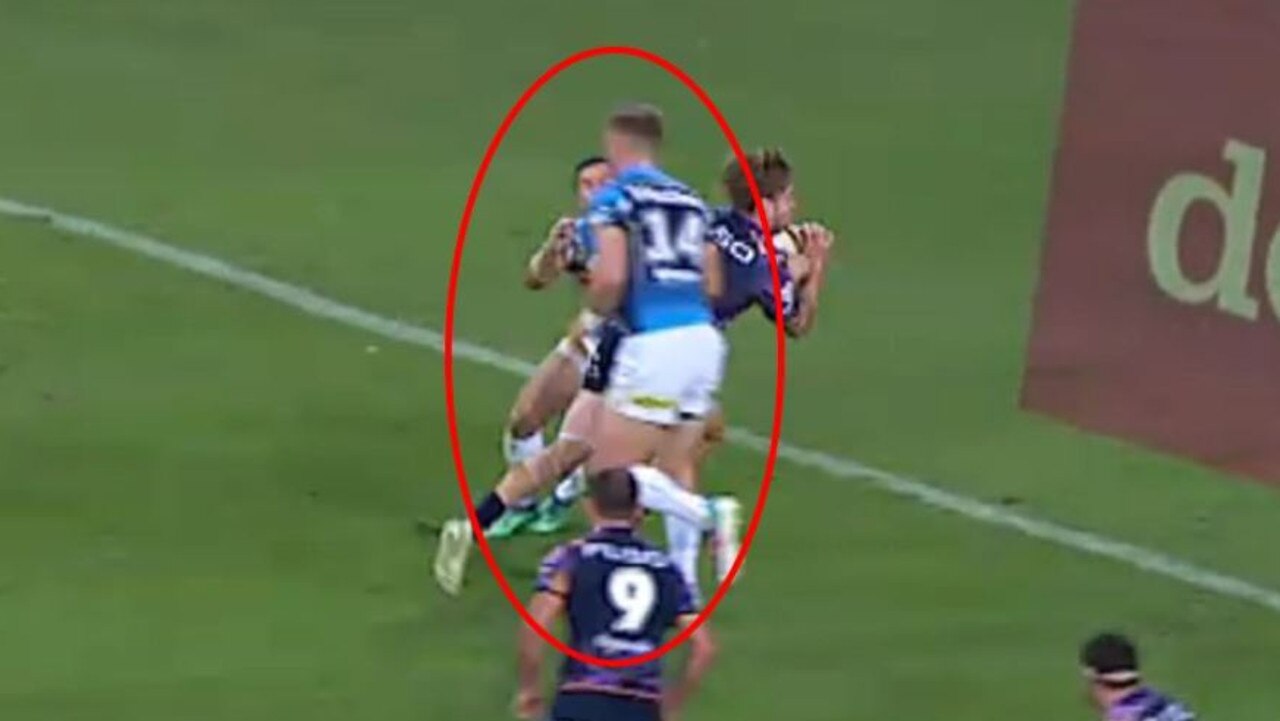 Bryce Cartwright’s awful miss on Cameron Munster that went viral in 2018.