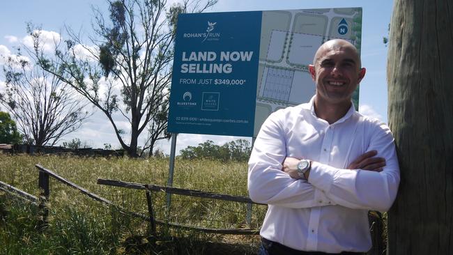 Bluestone Developments sales and marketing group general manager John Castellano at the site of Rohan's Run.