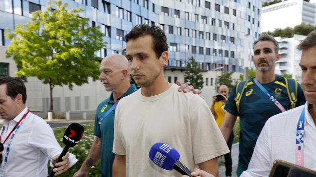 NCA. PARIS FRANCE 2024 OLYMPIC GAMES. Australian mens hockey player Tom Craig was arrested for allegedly buying cocaine on the streets of Paris on Tuesday night. Tom walks free from a Paris Police station.  Picture: Michael Klein