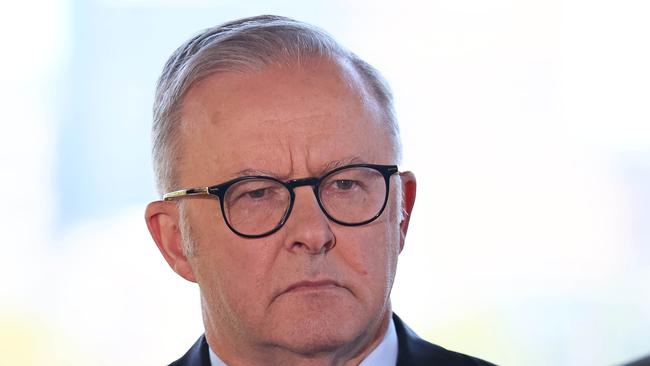 Anthony Albanese in Brisbane on Wednesday. Picture: Tertius Pickard