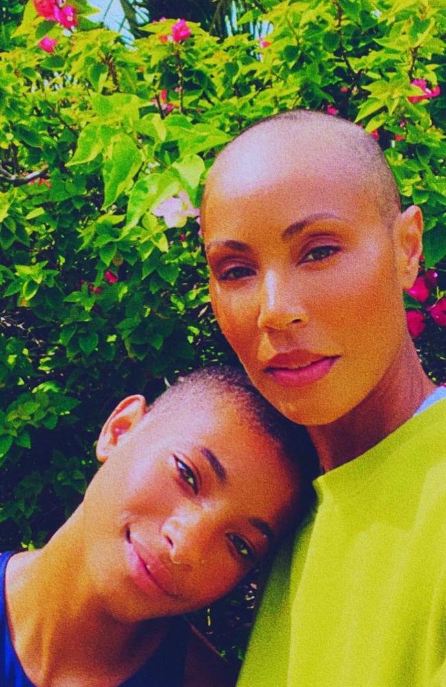 Jada and Will's musician daughter Willow proudly shared her mum's new look on Instagram last July.