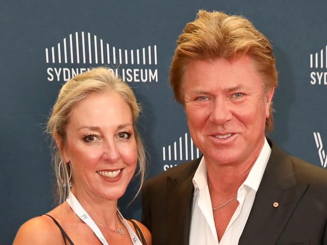 Richard Wilkins and Virginia Burmeister on the red carpet on opening night at the Sydney Coliseum Theatre, West HQ, Rooty Hill, Sydney. 21st December 2019. Picture by Damian Shaw