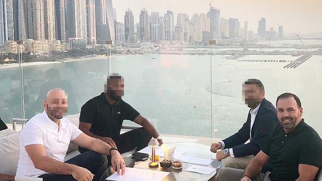 Daniel Kinahan spotted with friends in Dubai. Picture: Supplied