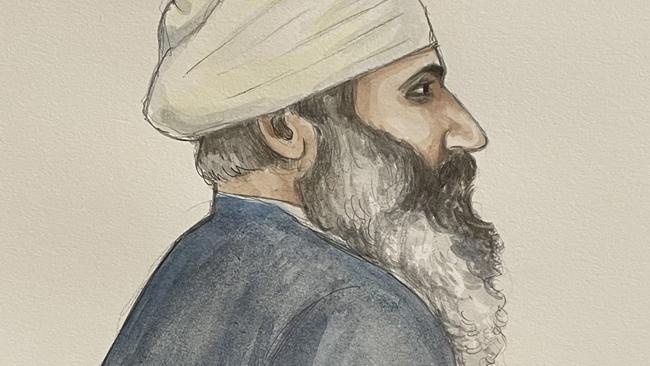 Rajwinder Singh, 40, has pleaded not guilty to the murder of Toyah Cordingley. Picture: Sketch artist by Julie Haysom