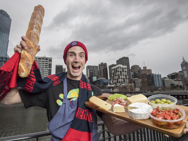 Ned Trumble says he had smoked salmon and trout in his backpack but chose not to pull it out to avoid stinking out the crowd. Picture: Jason Edwards
