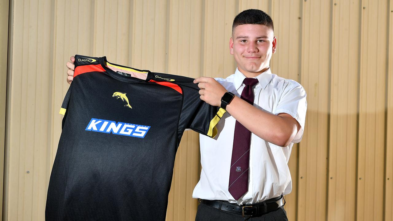 Wavell SHS student Charlie Dickson after being one of the Dolphins early academy signings. Picture, John Gass