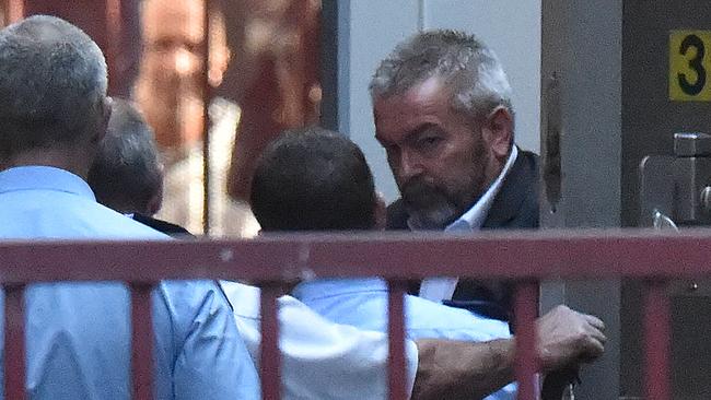 Borce Ristevski arrives to the Supreme Court of Victoria in Melbourne, Thursday, April 18, 2019. Melbourne man Borce Ristevski will be sentenced for the manslaughter of his wife Karen, whose body was found in a forest, eights months after her death. (AAP Image/James Ross) NO ARCHIVING