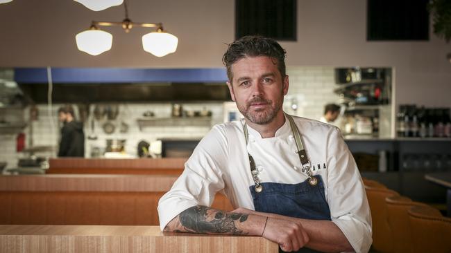 Adelaide chef Jock Zonfrillo inside his restaurant Blackwood, when it was still open. Picture: Mike Burton/AAP