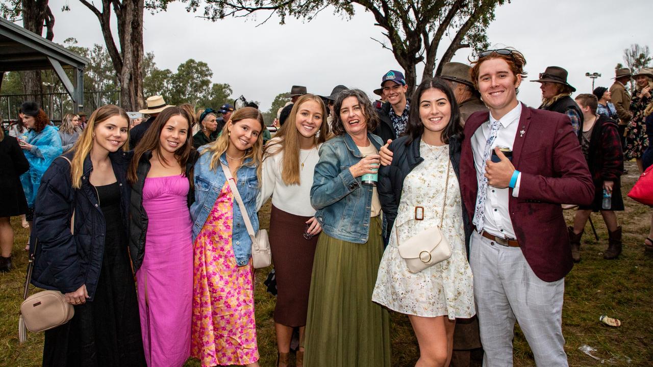 Braith, Lucy, Sharon, Amelia, Hayley, Holly and Emily at the 2022 Burrandowan Picnic Races. Picture: Dominic Elsome