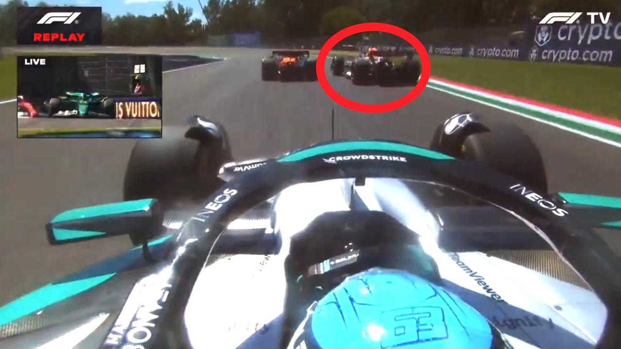 George Russell's view of the overtake. Photo: X.