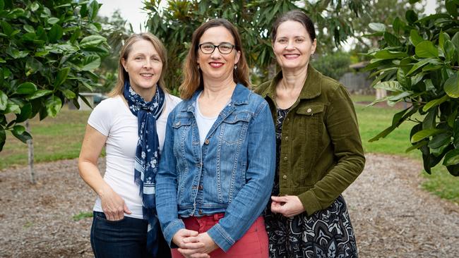 Julia Walker, Cathy Collins and Alison Courtice are members of Queensland Parents for Secular Schools which is campaigning for a review of religious instruction in schools.