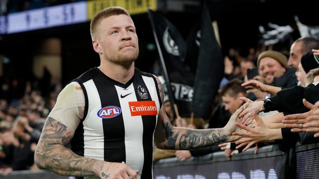 Jordan De Goey has rejected behavioural clauses in Collingwood’s latest contract offer. Picture: Dylan Burns/AFL Photos via Getty Images