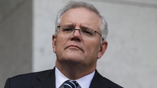 Scott Morrison is banking on vaccine success. Picture: Martin Ollman