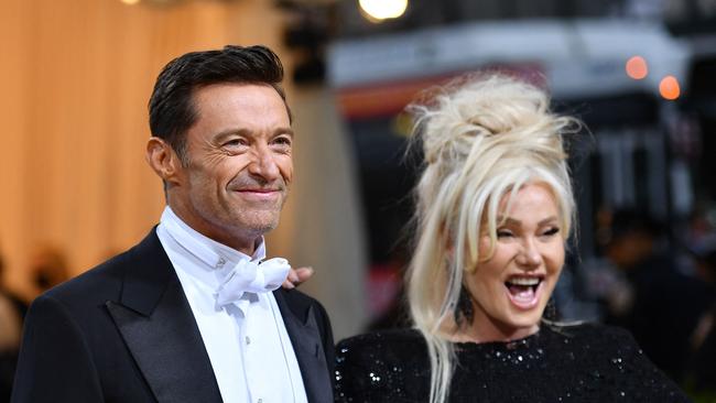 Australian actor Hugh Jackman, pictured with wife Deborra-lee Furness at the Met Gala, has been voted Australia’s kindest celebrity. Picture: ANGELA WEISS / AFP)