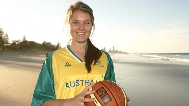  Gretel Tippett, 14, was selected in the Australian under 19 basketball team.