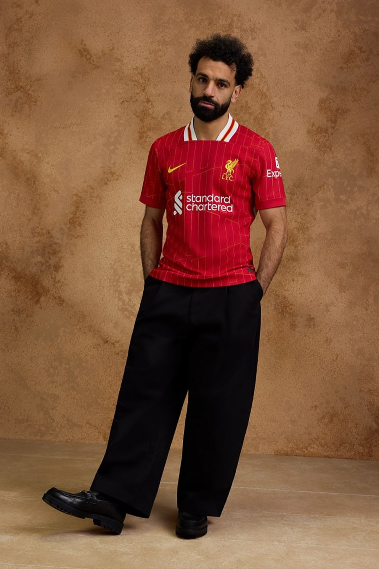 <h3>10. Liverpool Home</h3><p>&nbsp;</p><p>Another tidy kit from Liverpool, as the team&rsquo;s return to Nike brings out their flair. The gold lines are a great addition. Any time Liverpool has done pinstripes it&rsquo;s looked good, but we like the shape of the collar. Collars are having a big year in jerseys.</p><p class="button-common"><a title="Shop the Liverpool jersey" href="https://www.nike.com/au/t/liverpool-fc-2024-25-stadium-home-dri-fit-football-replica-shirt-dmlTgM/FN8798-688" target="_blank" data-cta="Shop the Liverpool jersey" data-editable="true">Shop the Liverpool jersey</a></p>