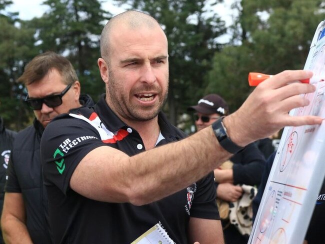 North Ringwood coach Brett Moyle in the Eastern Football League (EFL). Picture: Davis Harrigan