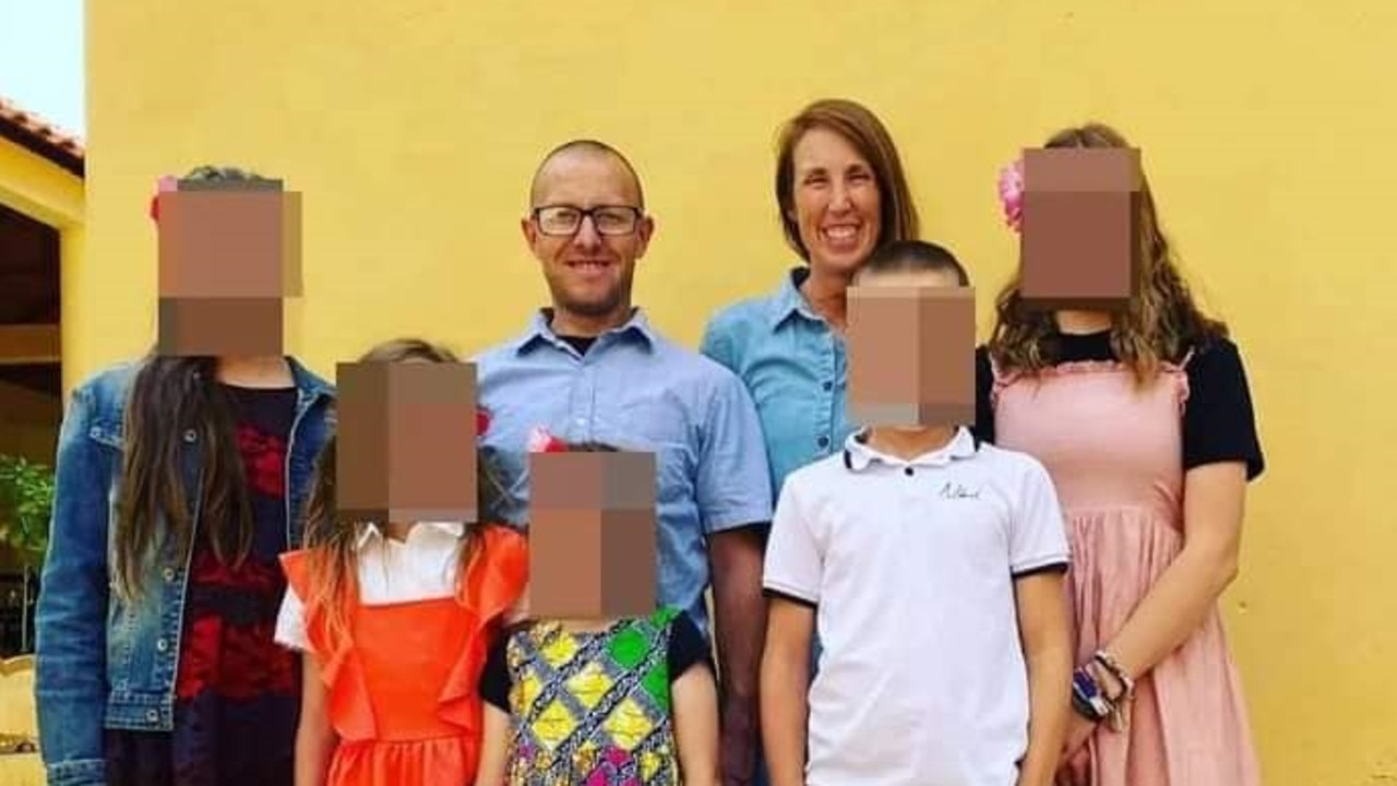 The couple and their five children moved to Angola in 2021. Picture: Supplied