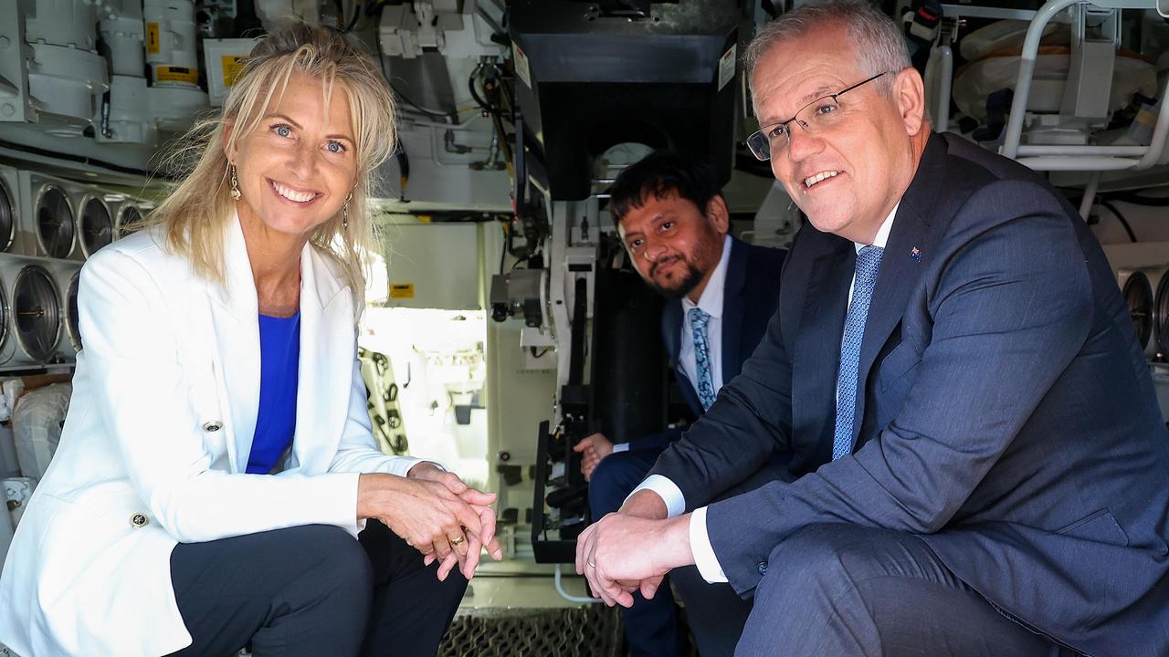 Australian Prime Minister Scott Morrison with Liberal candidate for the seat of Corangamite. Picture: NCA NewsWire / Ian Currie