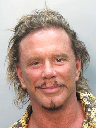 Actor <b>Mickey Rourke</b> was arrested for drink-driving on a Vespa by Miami Beach police in 2007. He had “bloodshot, watery eyes, slurred speech and a strong odour of an alcoholic beverage,” according to the US arrest report, though the actor told police: “I’m not drunk. I didn’t even drink that much.” He later pleaded guilty to a lesser offence of reckless driving, and was placed on probation. Picture: Supplied