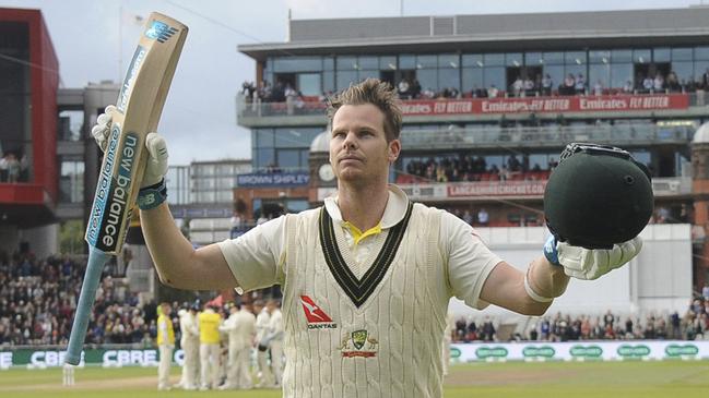 Steve Smith gets a rousing cheer after his innings. Picture: AP