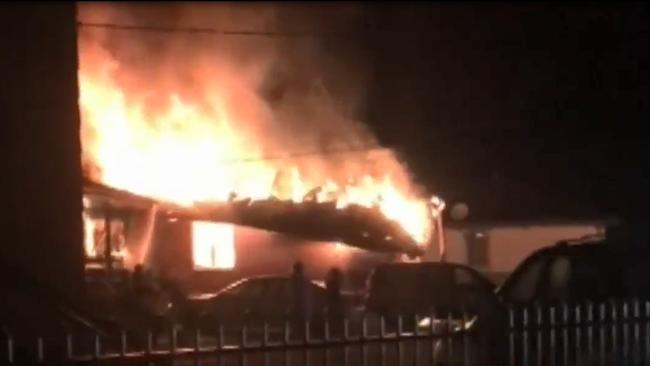 The house on fire Picture: Nine News