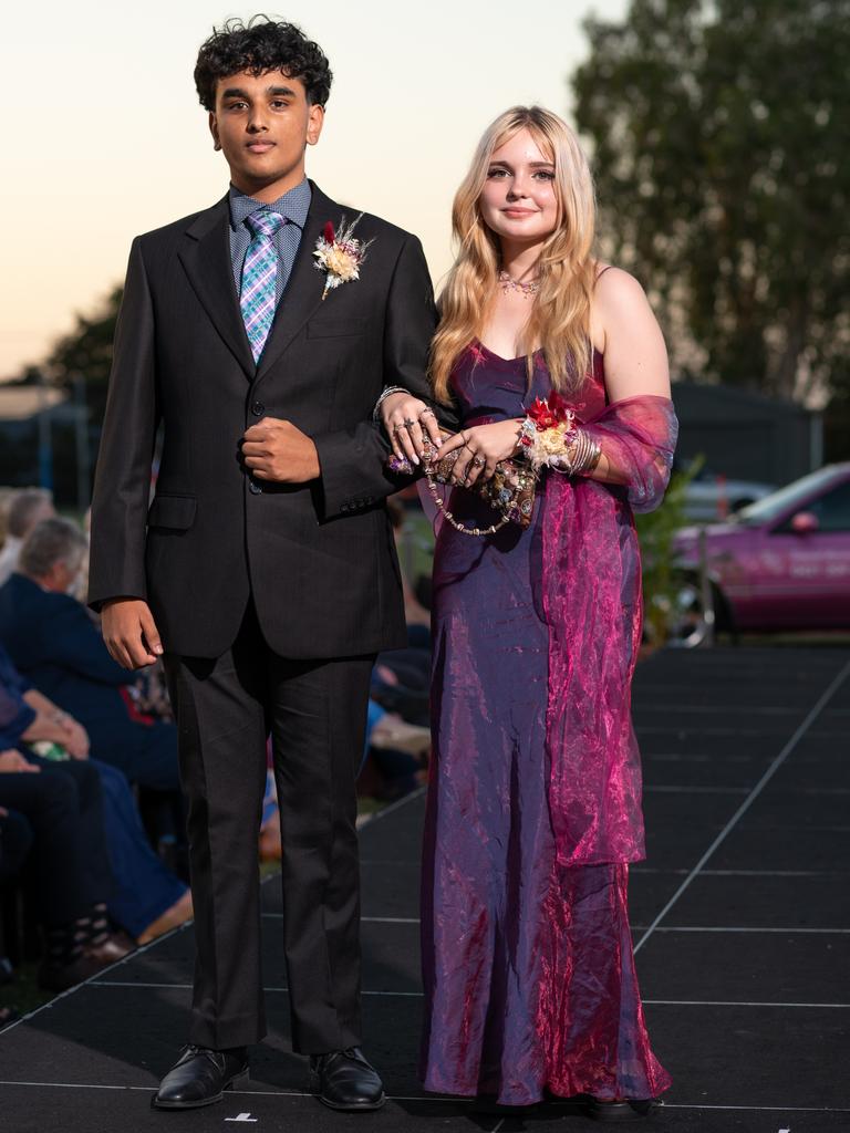 Shivam Gupta and Jennifer Lomas at the 2024 Rockhampton Grammar School formal.