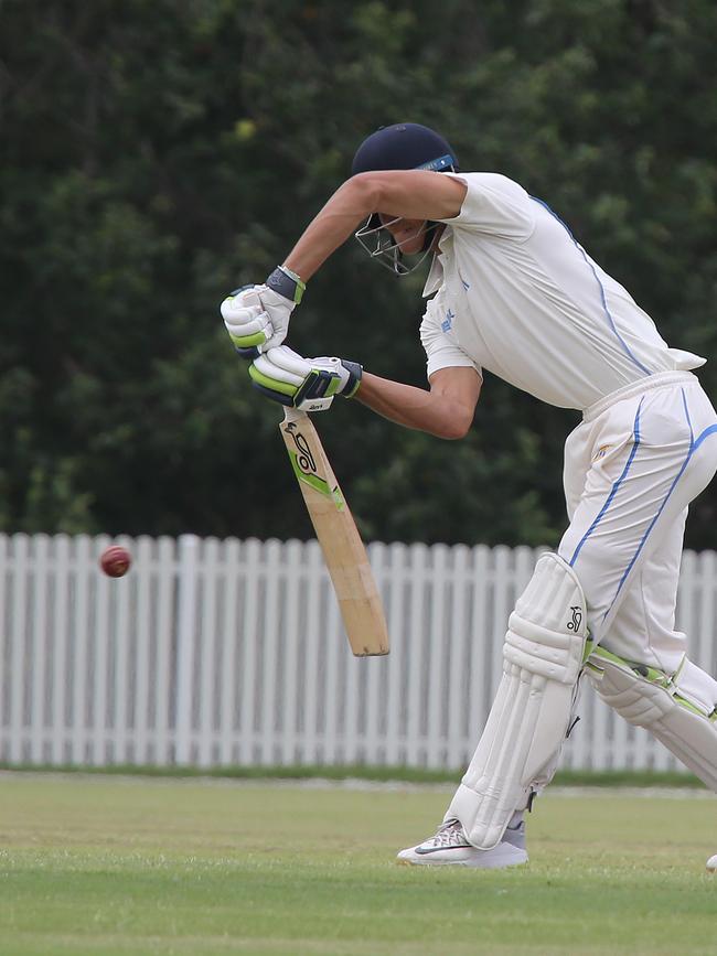 Day two of Queensland Premier Cricket game between Gold Coast and Valleys at Bill Pippen Oval, Robina. Dolphins batsman Hugo Burdon. Pic Mike Batterham