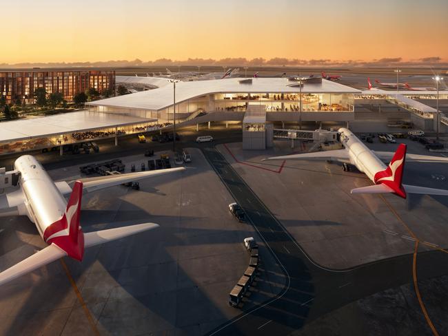 New render of Perth Airport, supplied by Qantas.Qantas and Perth Airport have today reached an historic commercial agreement which will unlock a multi-billion-dollar wave of investment and deliver new international and domestic flights, giving a major boost to Australia’s tourism industry.As part of the 12-year agreement, Perth Airport will invest around $3 billion in new terminal facilities and a new parallel runway which will generate immediate and ongoing economic growth and job creation.This will form part of a $5 billion capital investment program by Perth Airport – the largest ever private infrastructure development in Perth – which will also deliver two multi-storey carparks, major access roadworks, and the airport’s first hotel.