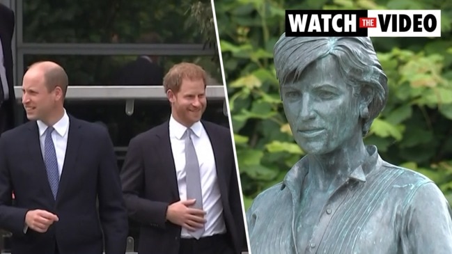 Statue of Princess Diana unveiled by her sons for her 60th birthday