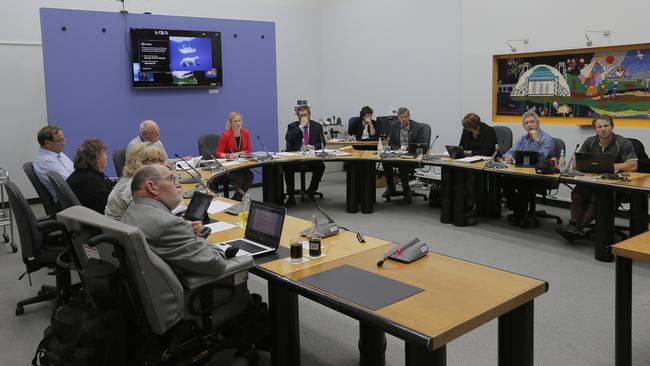 The Glenorchy City Council meets for the first time after the 2014 elections with new Mayor Kristie Johnston at the centre of the table.